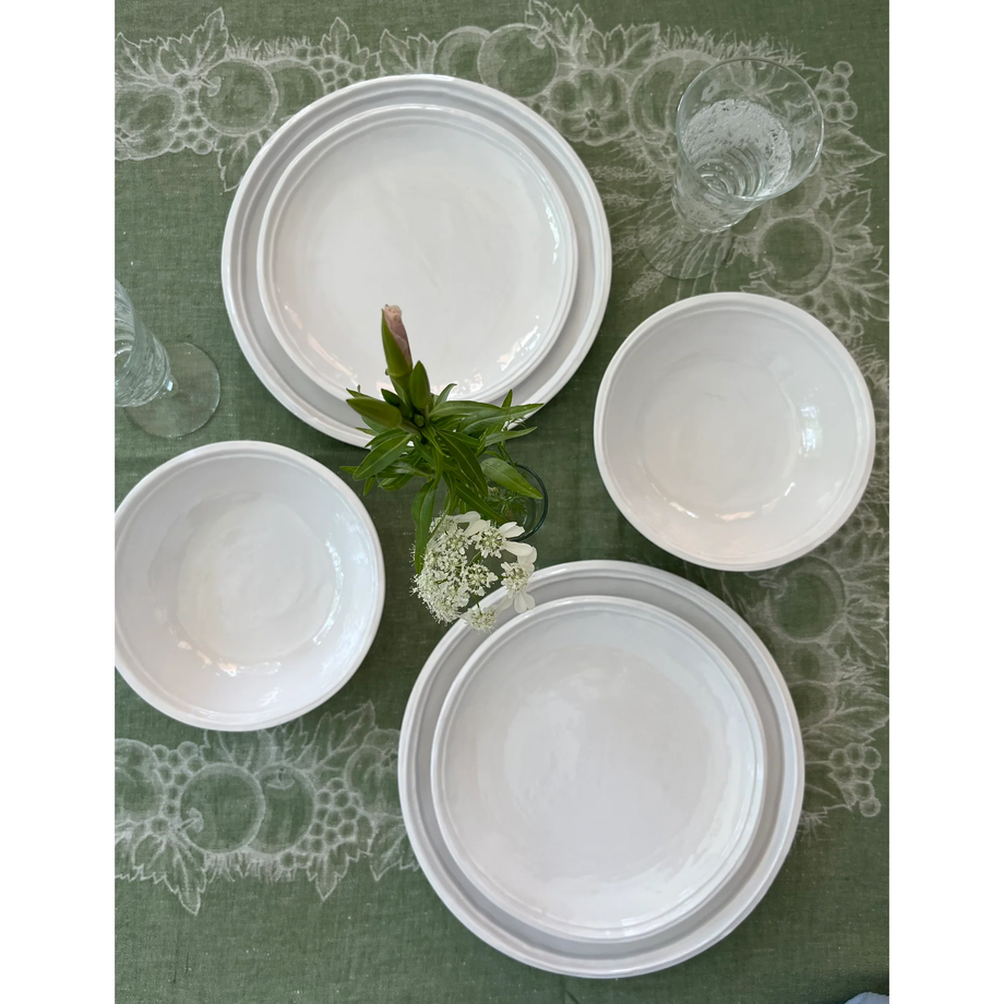 Assiette à salade extérieure double bordure Relish - 9,5" Ensemble de 4