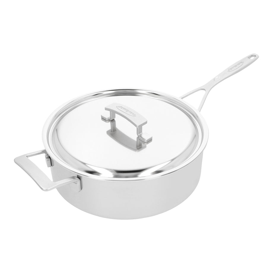 Poêle à frire DEMEYERE Industry 5 28 cm en acier inoxydable 18/10 avec couvercle