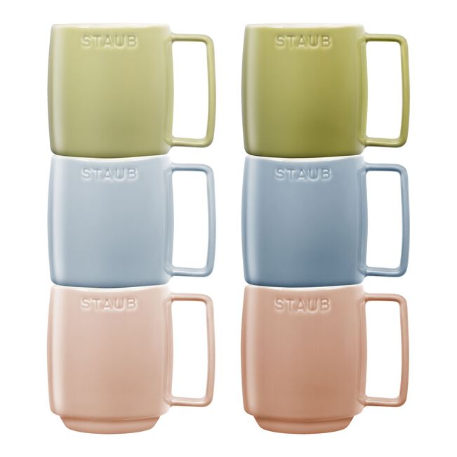 STAUB Céramique Tasse Macaron Lot de 6 / 350ml Couleurs mélangées