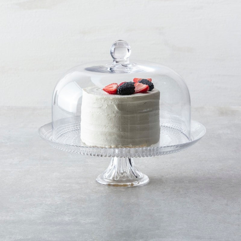 Ensemble grand présentoir à gâteaux Fortessa Jupiter avec cloche