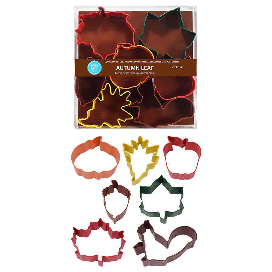 Emporte-pièces Couleur Feuille d'Automne R&M - Ensemble de 7 pièces