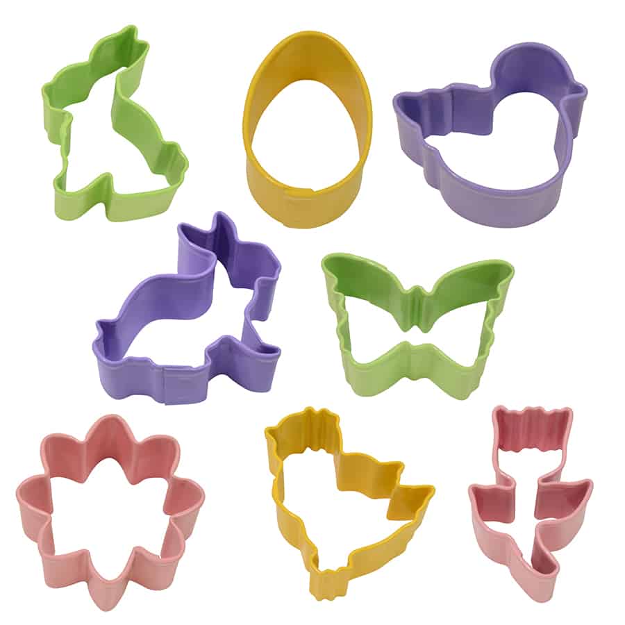 Ensemble de 8 mini emporte-pièces de Pâques R&M colorés