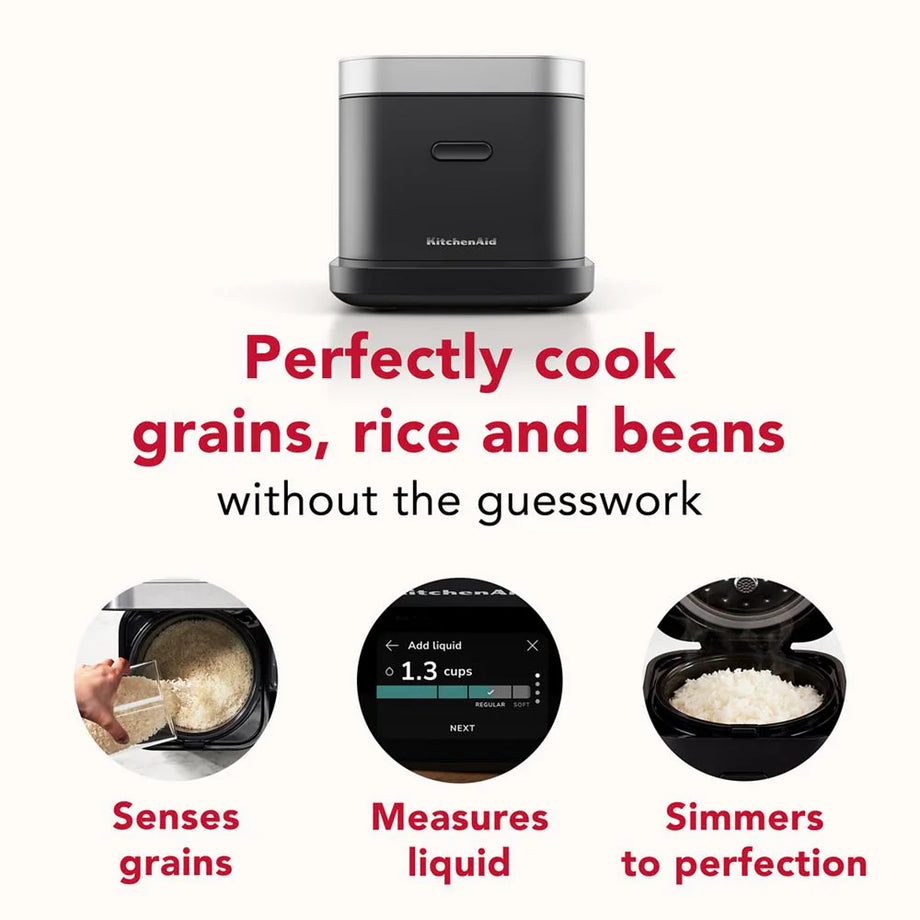 KitchenAid® Compact Grain and Rice Cooker - Black Matte