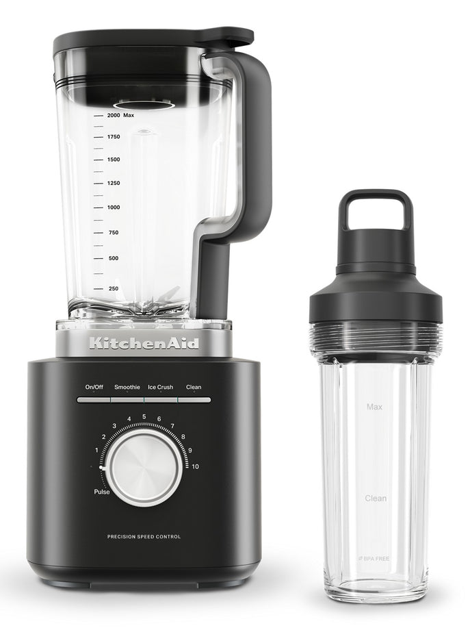 KitchenAid®  Pure Power Blender with Personal Blending Jar – Black Matte