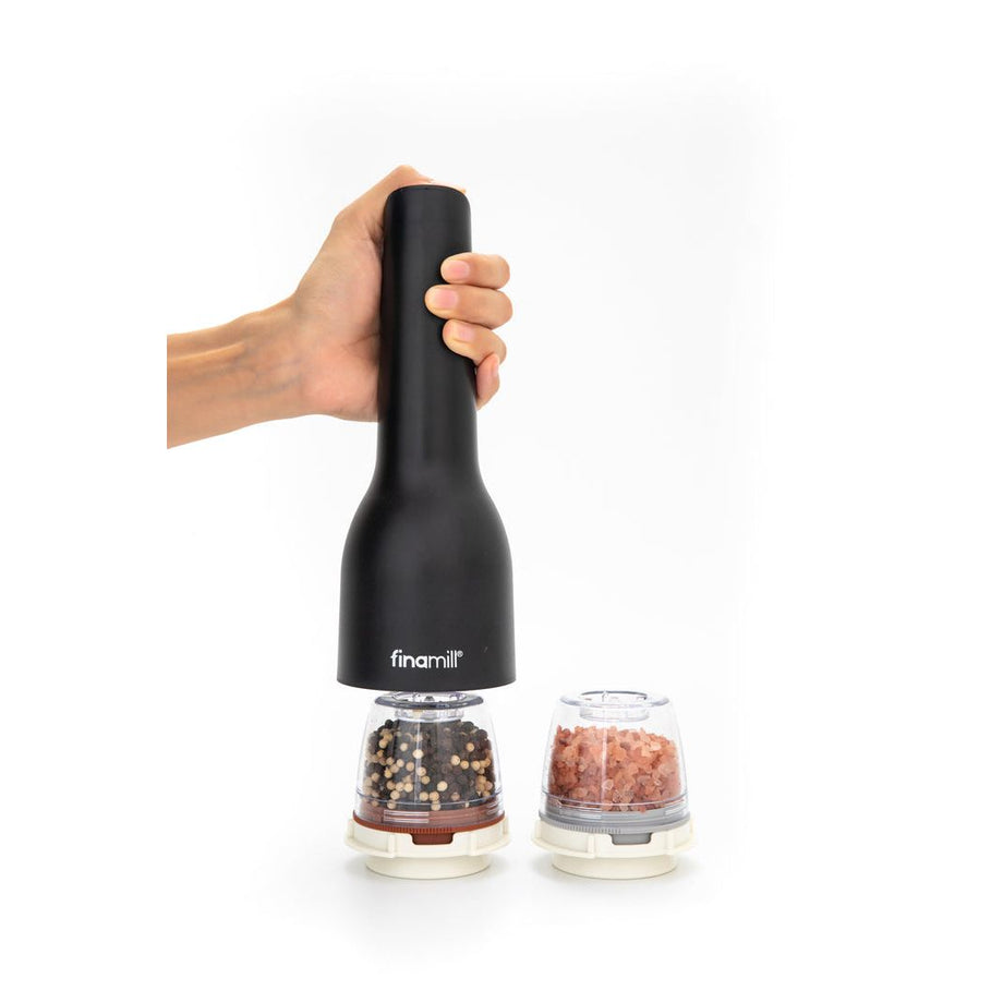 Moulin à piles FinaMill avec FinaPod Poivre et FinaPod pro plus - Noir