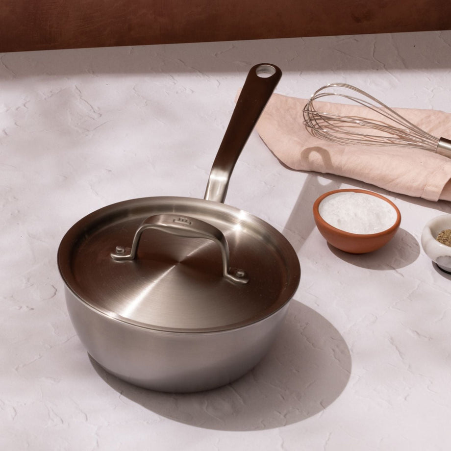 MADE IN Cookware 2 QT 5-ply Stainless Steel Saucier