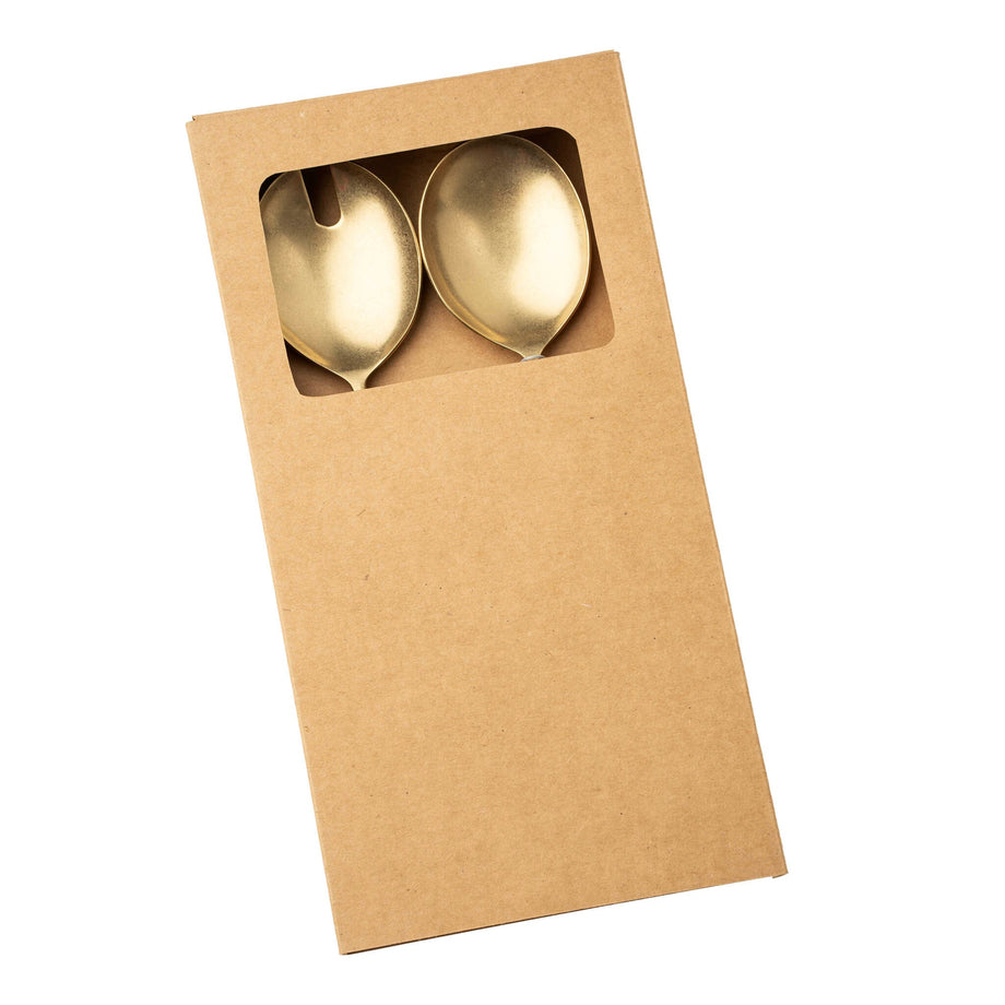 Ensemble de 2 ustensiles à salade Indaba Tides - Or patiné