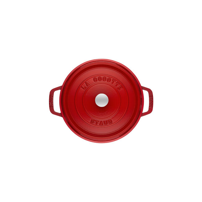 Cocotte ronde en fonte STAUB 5,2L - Cerise