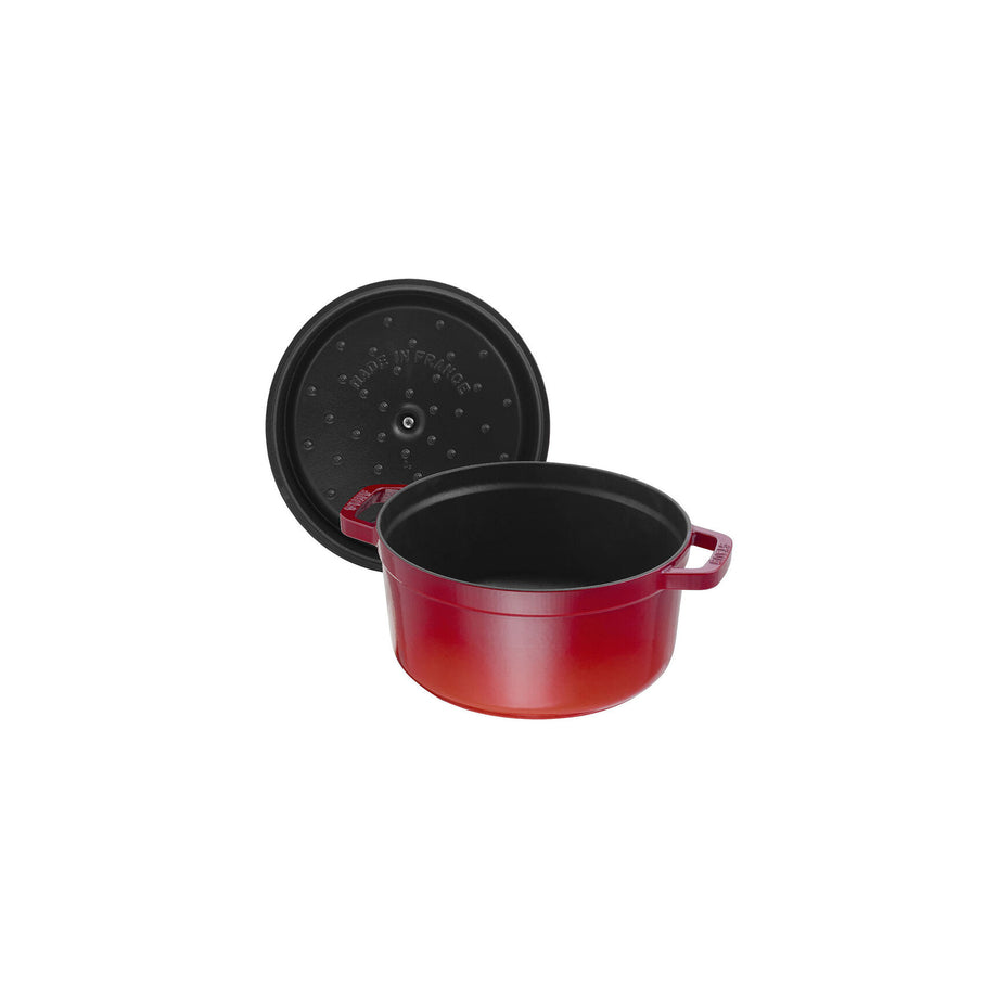 STAUB Cast Iron Round Cocotte  6.75L - Cherry — Floor Model