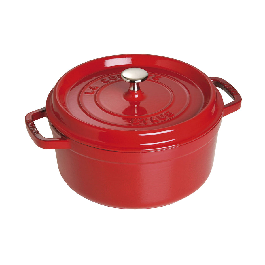Cocotte ronde en fonte STAUB 5,2L - Cerise