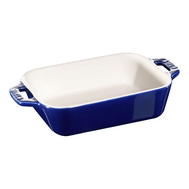 Plat rectangulaire en céramique STAUB - 400 ml / Bleu foncé