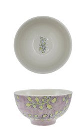 Hazel Mazel Hand-Painted Stoneware Bowl with Wax Relief Botanica / 4 Color Options