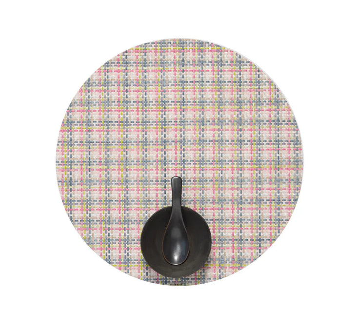 Sets de table Chilewich – Tissage panier / Rond / Bégonia