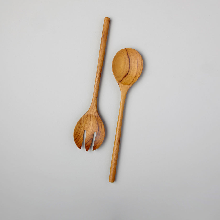 Be Home Mango Wood & Enamel Curvy Bowl - Large