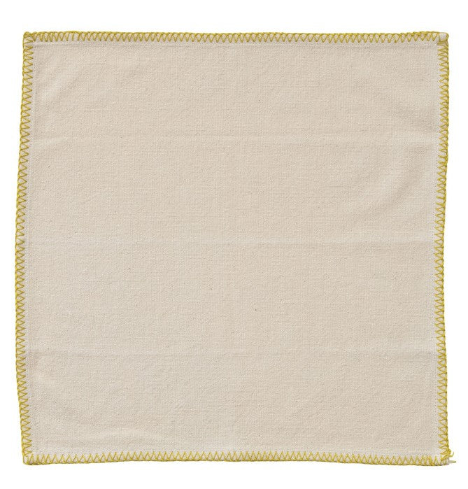 Creative Co-Op Cotton Napkins with Colored Blanket Stitch Edge - Set of 4