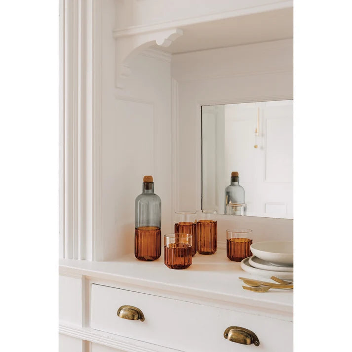 Danica Heirloom Verre Canalisé 12 oz - Ambre