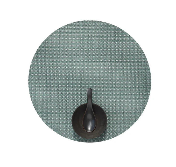 Sets de table Chilewich – Tissage panier / Rond / Céladon