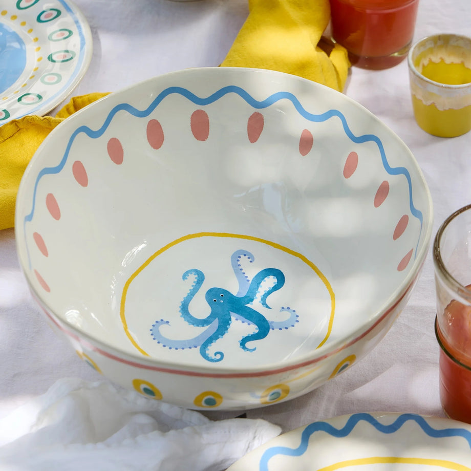 Costa Nova Serving Bowl - Summer Bliss / Octopus