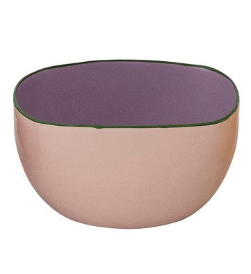 Creative Co-Op Enameled Stainless Steel Bowl With Colored Edge - 4 Color Options