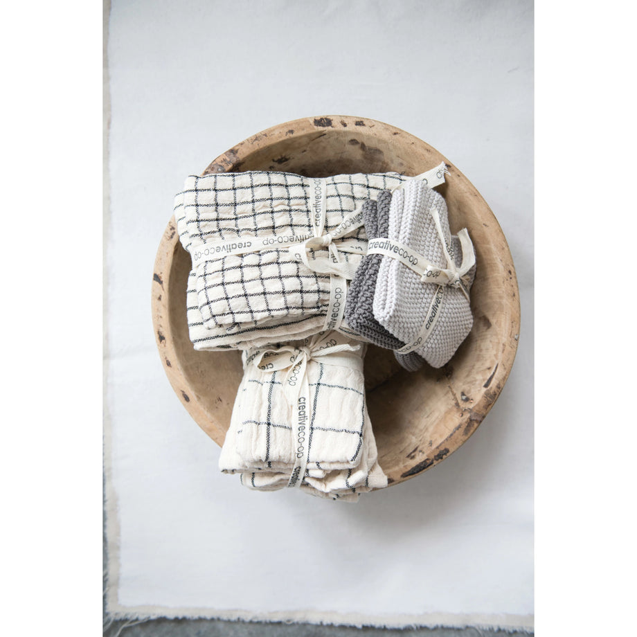 Creative Co-Op Cotton Tea Towel - 2 Style Options