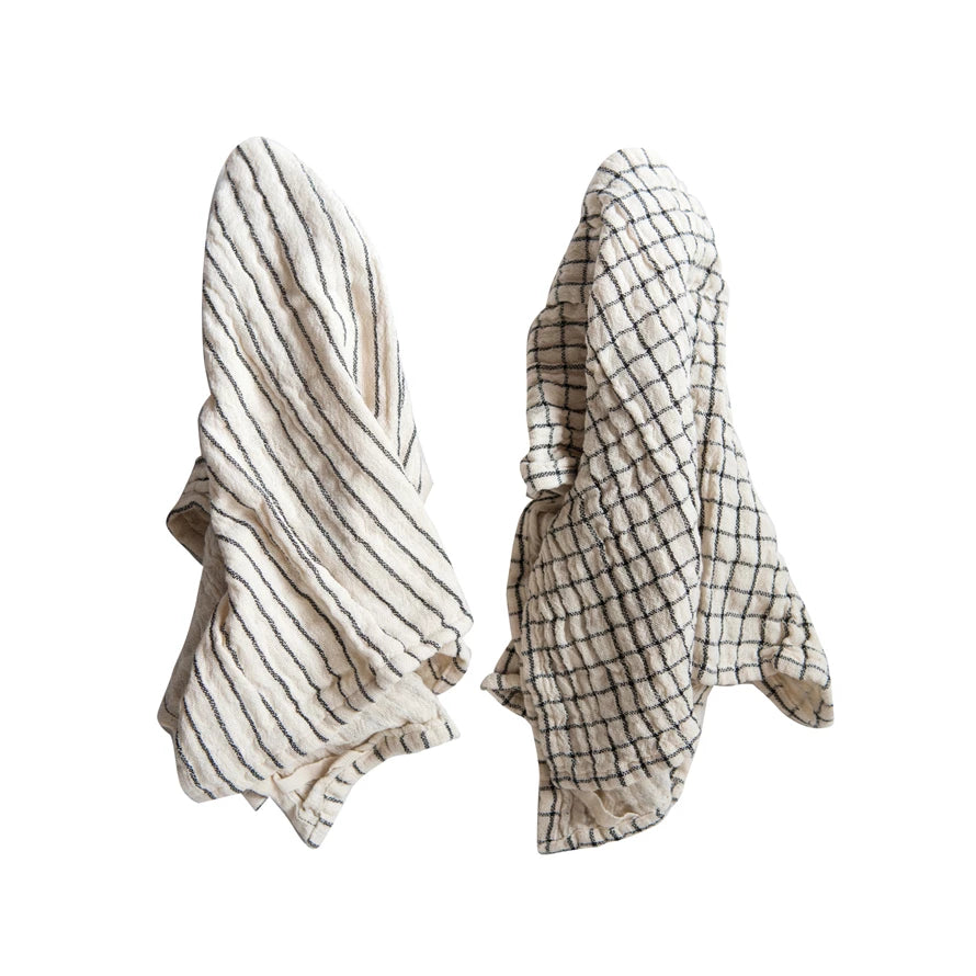 Creative Co-Op Cotton Tea Towel - 2 Style Options