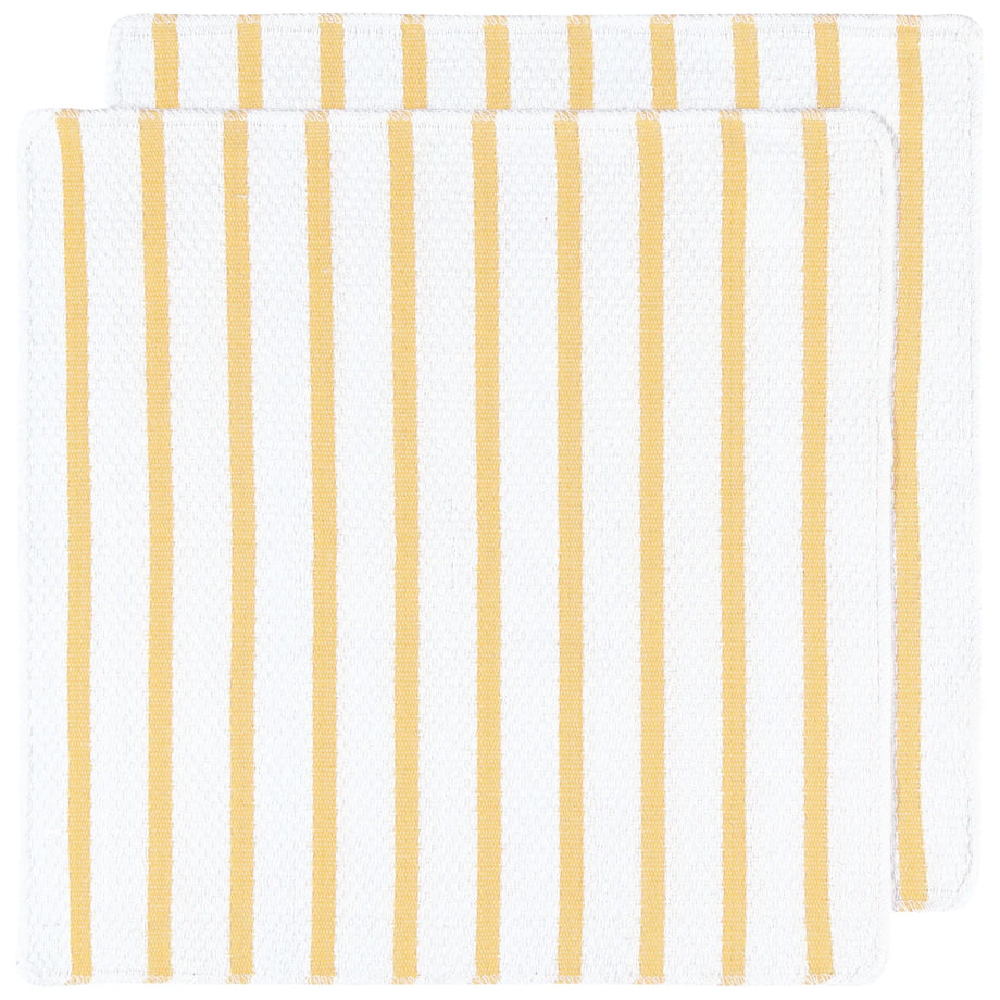 Now Designs Lot de 2 chiffons tissage panier - Jaune citron