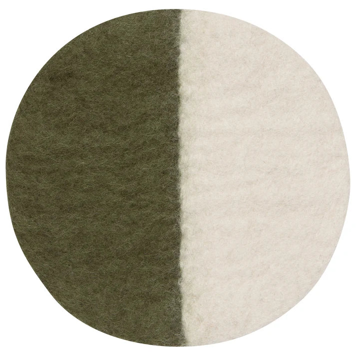 Danica Heirloom Felted Wool Trivet - Olive