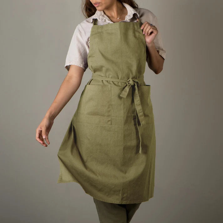 Danica Heirloom Stonewash Apron - Olive Branch