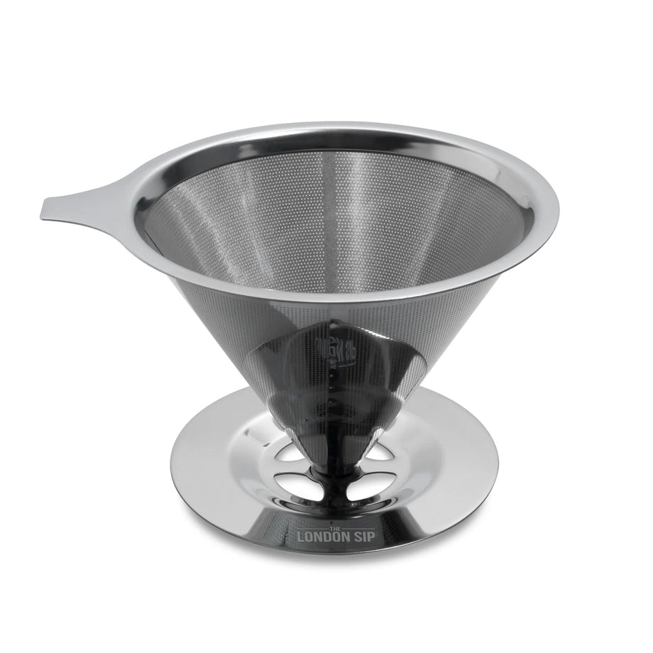 Filtre Réutilisable et Porte-Filtre à Café Escali 1-4 Tasses - Acier Inoxydable, London sip.