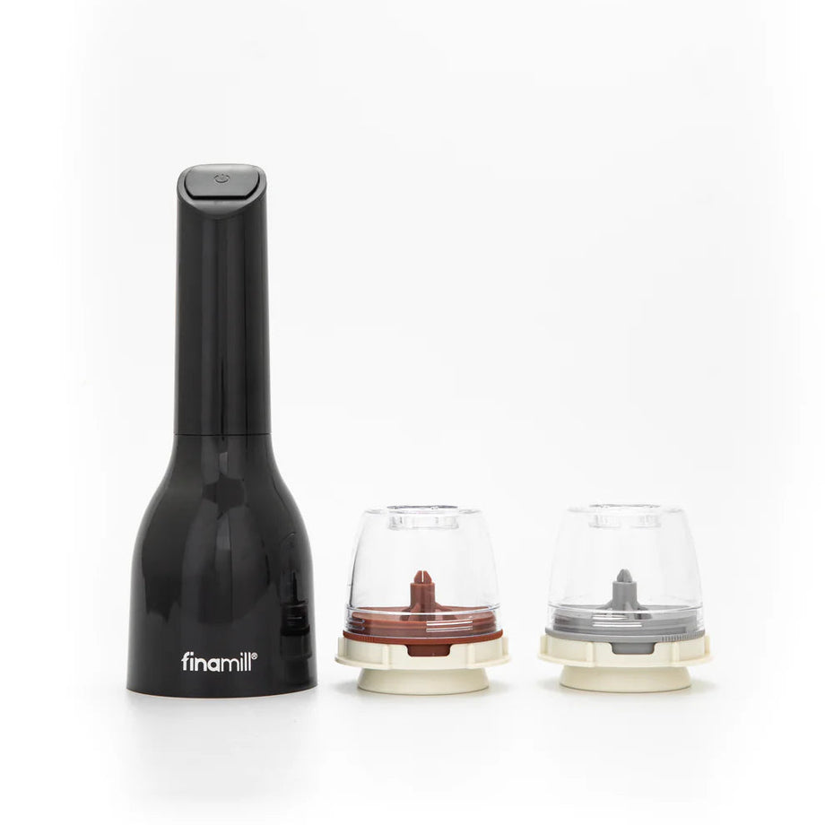 Moulin à piles FinaMill avec FinaPod Poivre et FinaPod pro plus - Noir