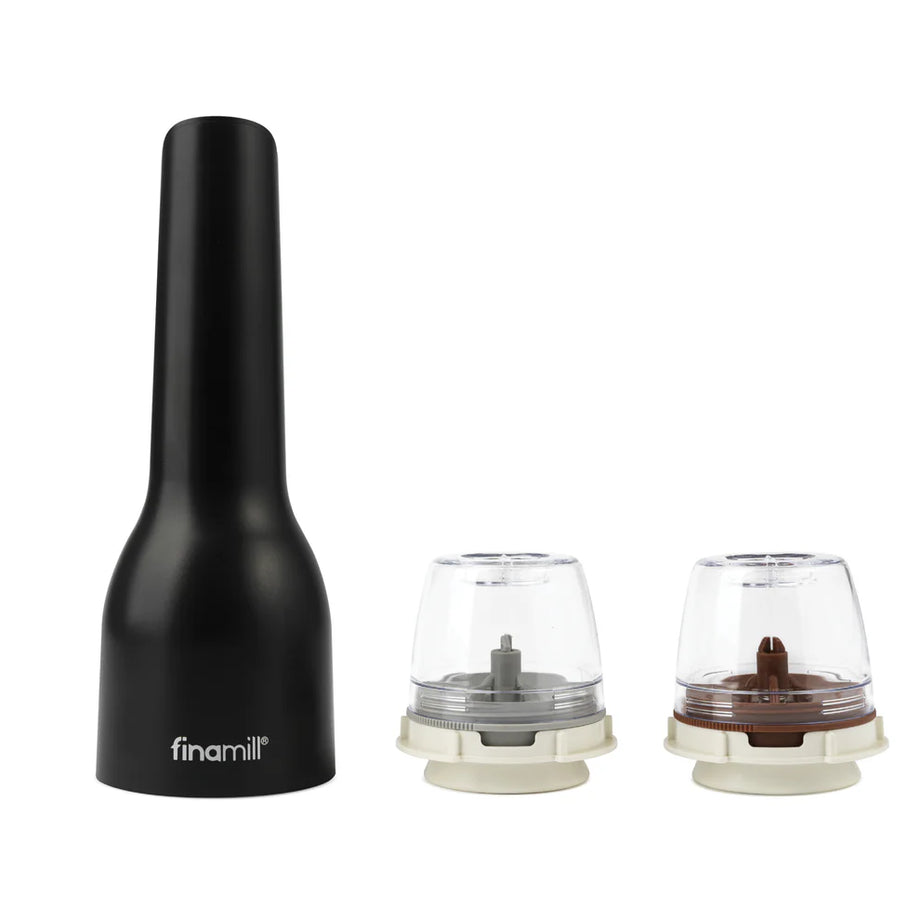 FinaMill USB Grinder with FinaPod Peppercorn and FinaPod pro plus - Black