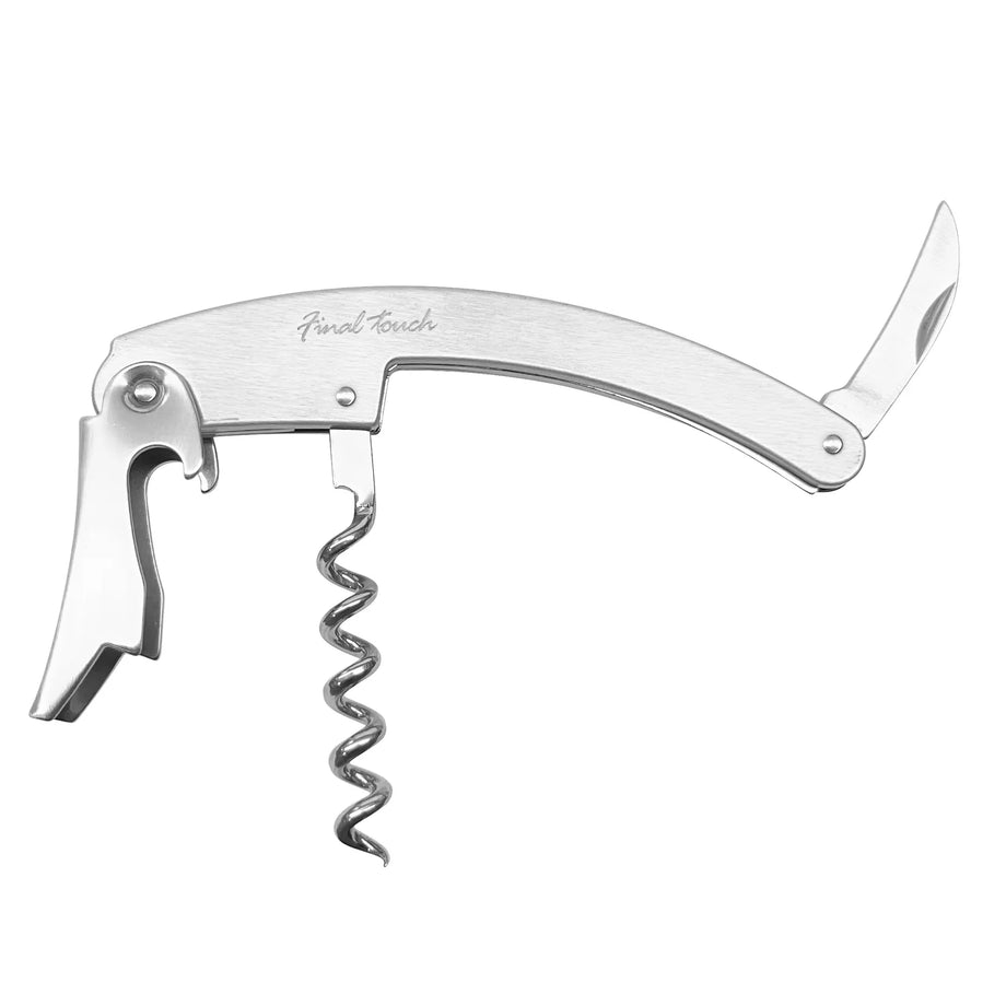 Final Touch Waiter’s Friend Corkscrew -  Stainless Steel