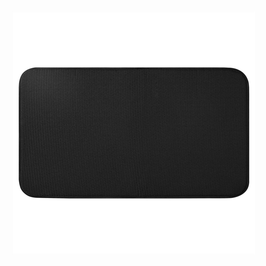 Envision Home Dish Drying Mat 18" x 32"  -  Black