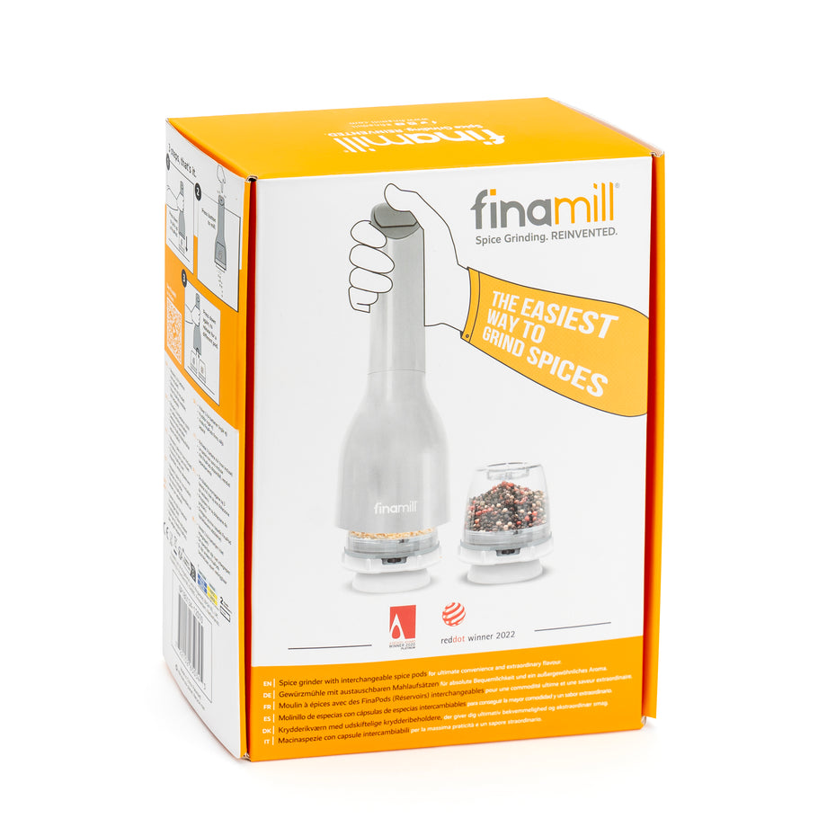 FinaMill Battery Grinder with 2 FinaPod Pro Plus Pods - Stone