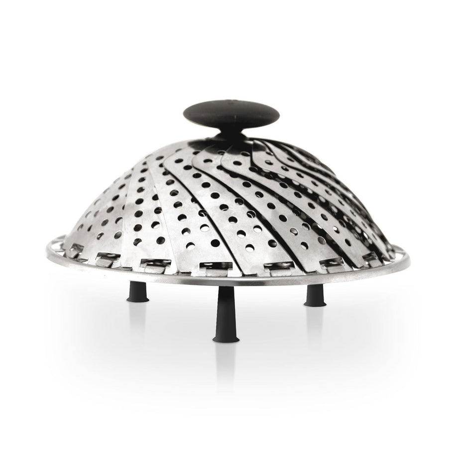 Gourmet Steel Vegetable Steamer with Extendable Handle – Stainless Steel