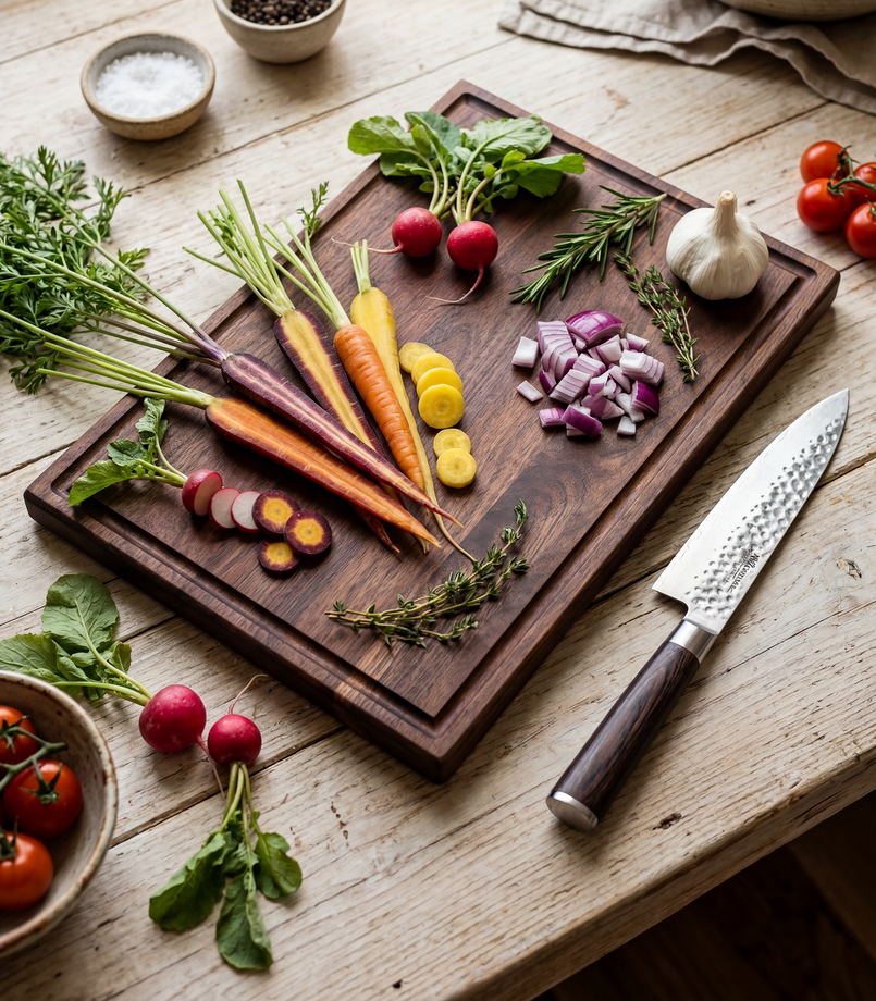 Labell Maple Walnut Edge Grain Cutting Board 14″ x 20″