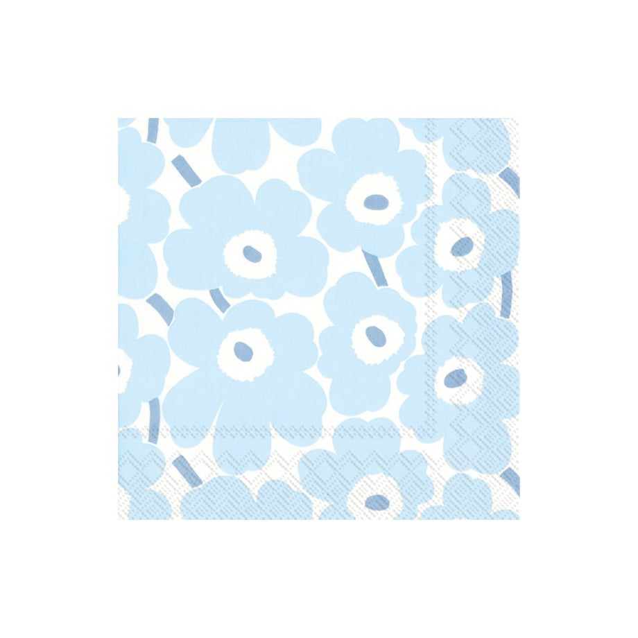 Serviettes en papier pour déjeuner Marimekko - MINI UNIKKO Bleu clair
