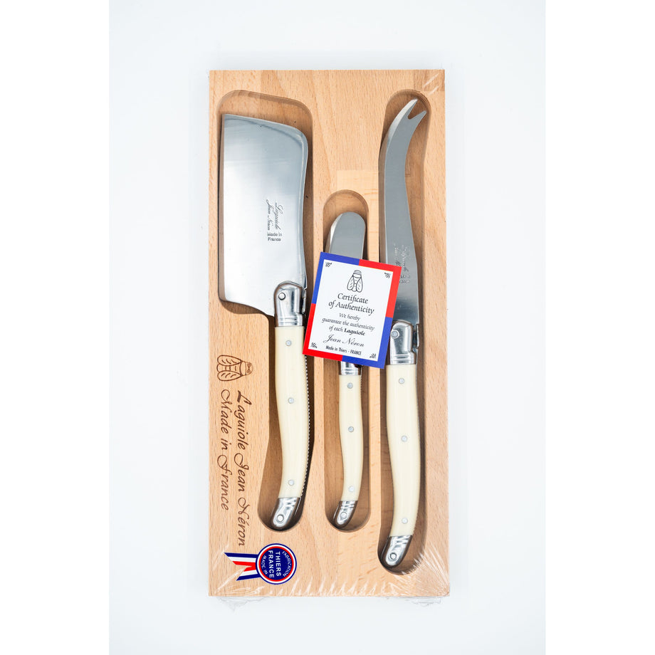 Set de 3 couteaux à fromage Laguiole Jean Néron - Ivoire