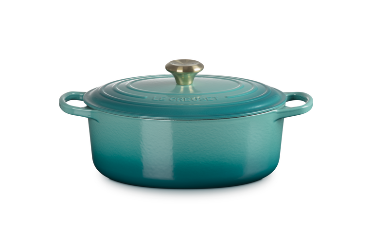 Le Creuset 4.7L Oval French Oven - Bleu Riviera