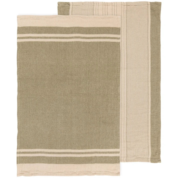 Danica Heirloom Woven Dishtowels - Set of 2 / Linea Olive Branch
