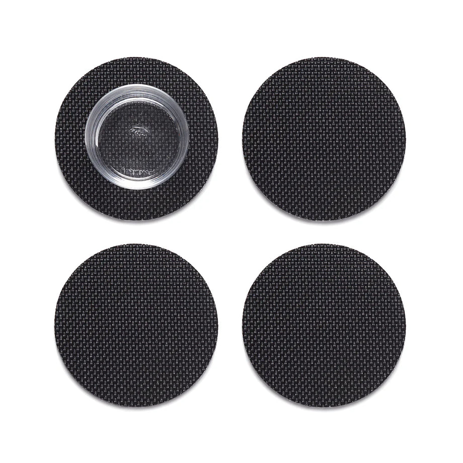Sous-verres Chilewich Mini Basketweave – Lot de 4 / Noir
