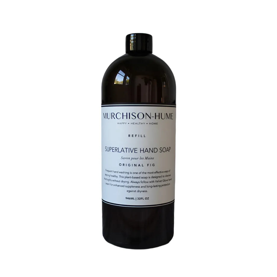 Recharge savon mains Murchison-Hume Superlative - Figue originale / Bouteille plastique de 32oz