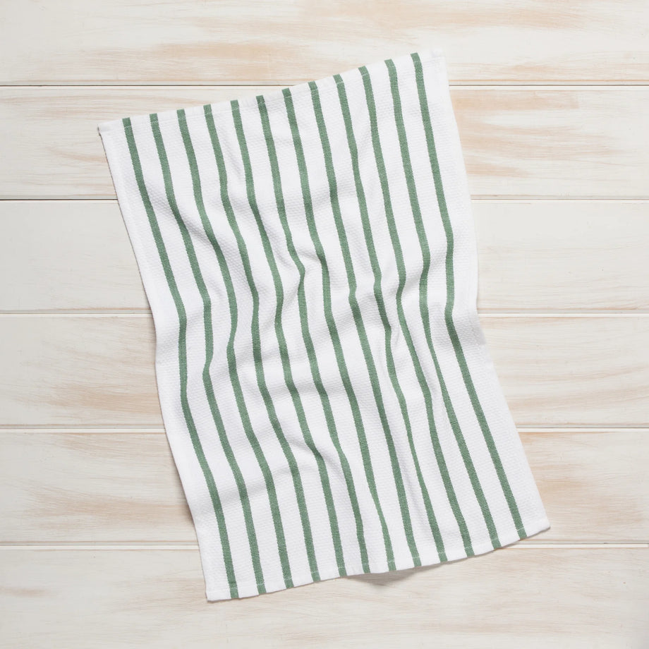 Now Designs Basketweave Dishtowel - Elm Green