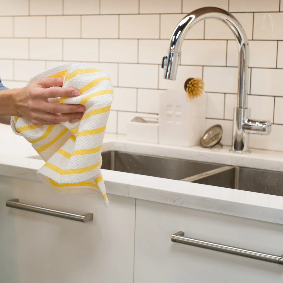 Now Designs Torchon tissage panier - Citron
