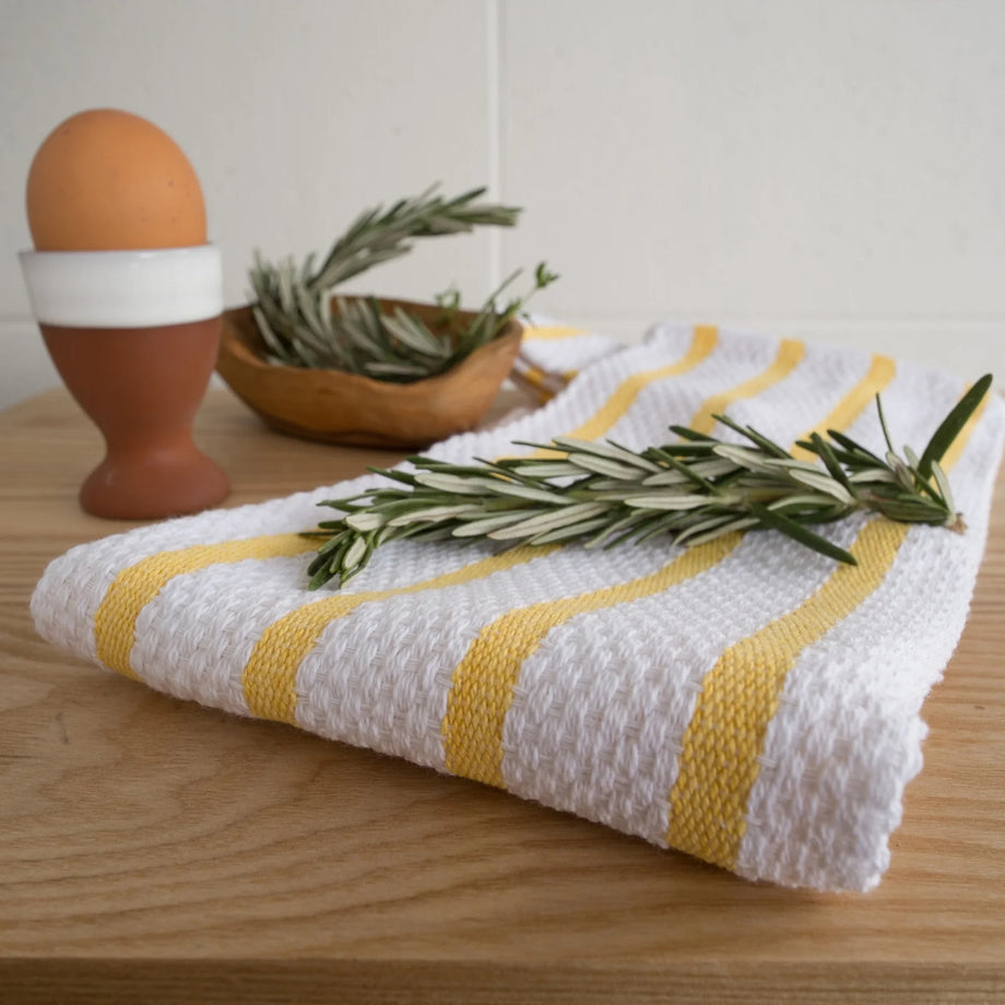 Now Designs Torchon tissage panier - Citron
