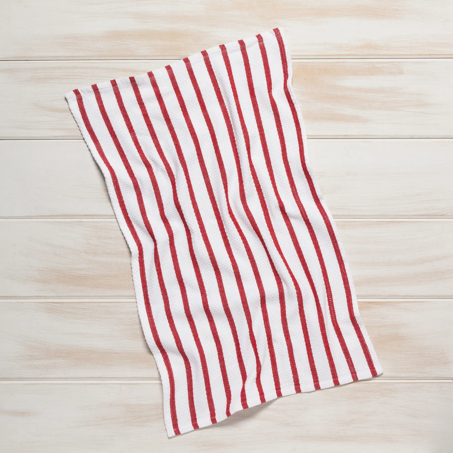 Now Designs Torchon tissage panier - Rouge