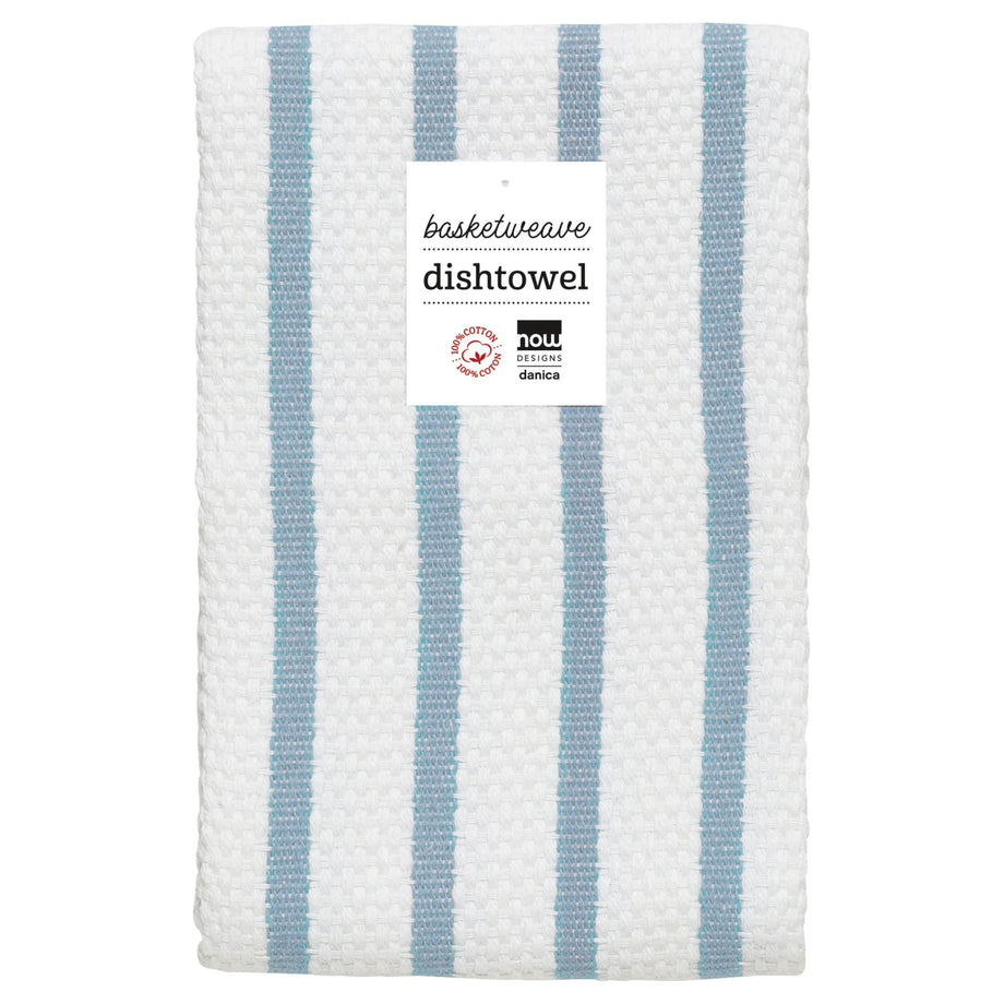 Now Designs Basketweave Dishtowel - Slate Blue
