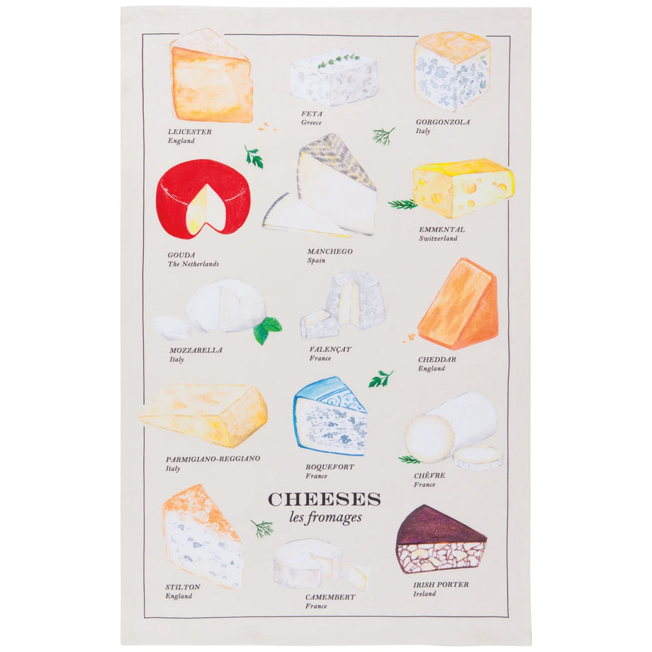 Now Designs Torchon - Les Fromages