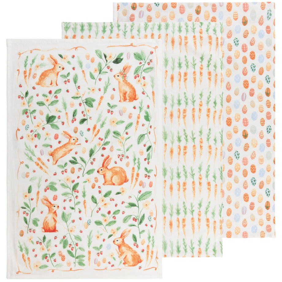 Now Designs Easter Meadow Baker's Floursack Dishtowels set of 3 - Assorted