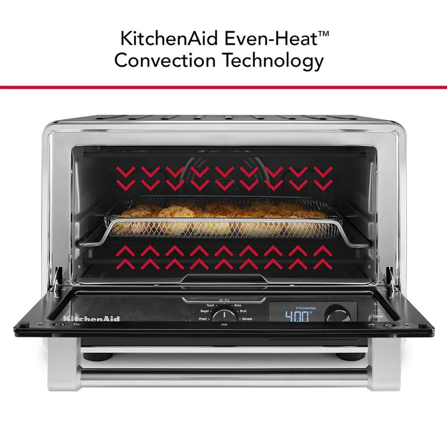 KitchenAid®  Digital Countertop Oven with Air Fry & Pizza Function – Contour Silver